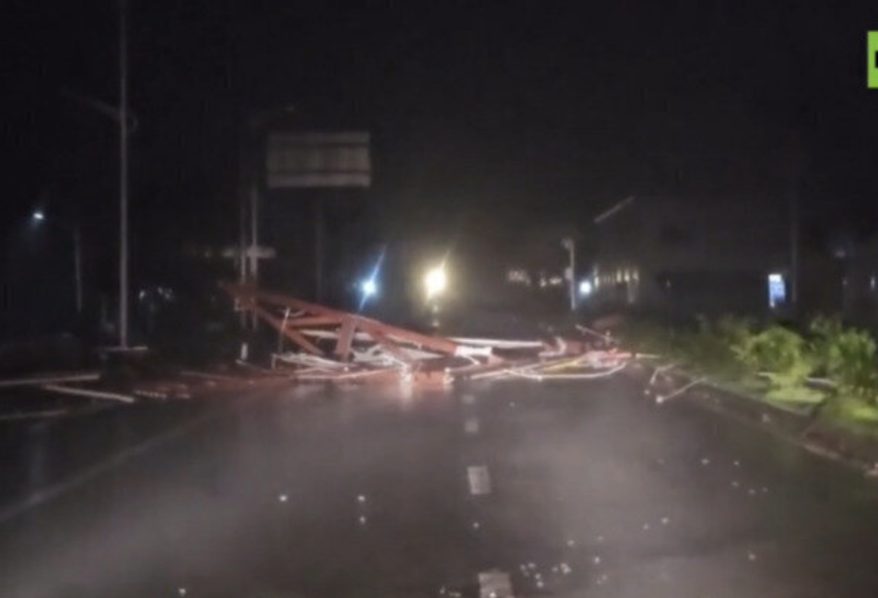 Typhoon Rips Roofs Off Buildings and Floods Southern China